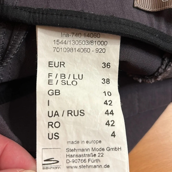 Stehmann Women's Ina Straight Stretch Pull On Grey Pants Size 4 - Picture 11 of 12